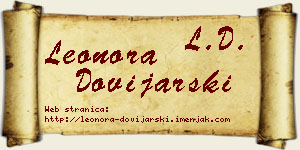 Leonora Dovijarski vizit kartica